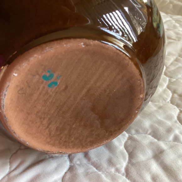 VINTAGE DRIP GLAZED POTTERY PITCHER/GOURD - Picture 3 of 11